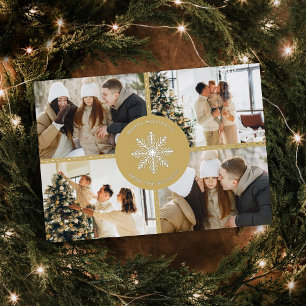 Carte De Vœux En Aluminium Fête Fête Fête Fête de neige Noël 4 Photo Real