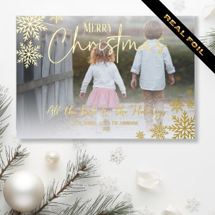 Carte De Vœux En Aluminium Flèches de neige Photo Noël