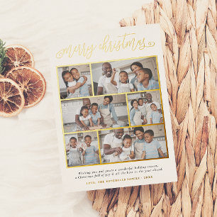 Carte De Vœux En Aluminium Foil Joyeux Noël Lettres 6 Fête de la Photo