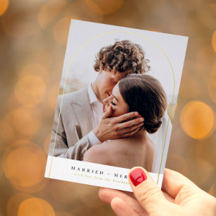 Carte De Vœux En Aluminium Foil Marié & Joyeux Arche de Noël