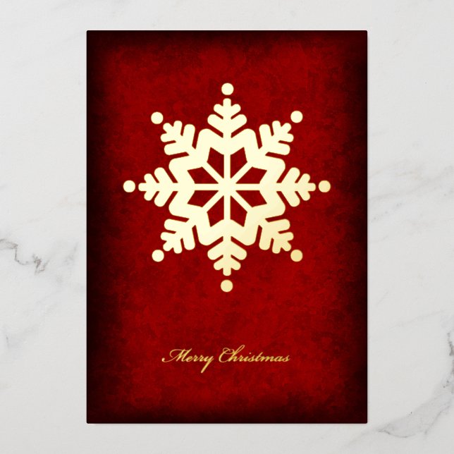 Carte De Vœux En Aluminium Foil Snowflake Christmas Card (Recto)