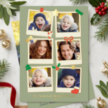 Fun 7 Photo Famille Noël Sage & Or