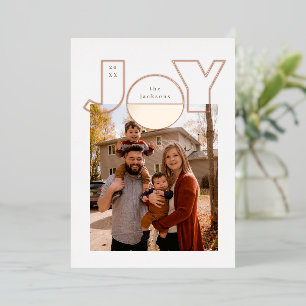 Carte De Vœux En Aluminium Grande joie en or rose avec design moderne