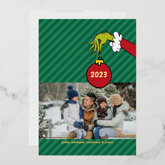 Carte De Vœux En Aluminium Grinch | Ça pue Ça Pua (Enveloppe)