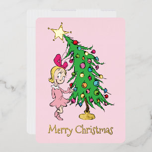 Carte De Vœux En Aluminium Grinch J'ai été Cindy-Lou Who de bonne foi
