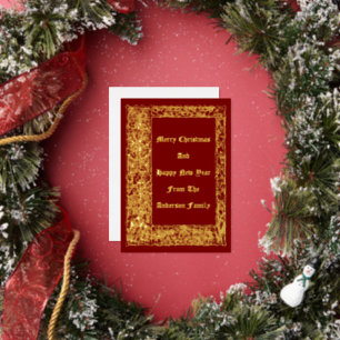Carte De Vœux En Aluminium Gui de Noël Fleurs d'Hiver Noël