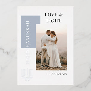 Carte De Vœux En Aluminium Happy Hanoukka Love Light Photo