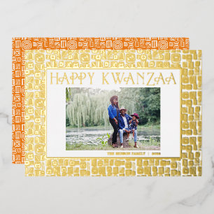 Carte De Vœux En Aluminium Happy Kwanzaa photo unique