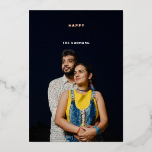 Carte De Vœux En Aluminium Heureux Diwali. L'élégante fête des lumières