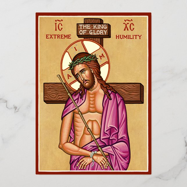 Carte De Vœux En Aluminium Humilité extrême (Recto)