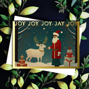 Carte De Vœux En Aluminium Illustration de Noël fantaisiste