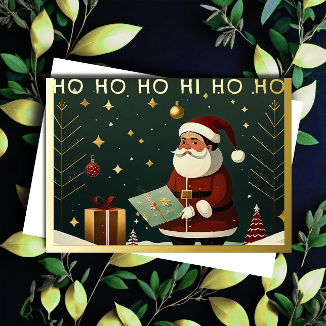 Carte De Vœux En Aluminium Illustration fantasque de Noël (Créateur téléchargé)