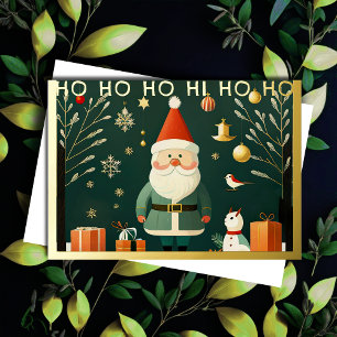 Carte De Vœux En Aluminium Illustration fantasque de Noël