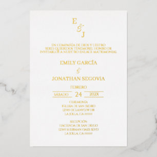 Carte De Vœux En Aluminium invitación blanco y negro minimalista