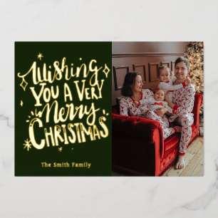 Carte De Vœux En Aluminium Je vous souhaite un très joyeux Noël