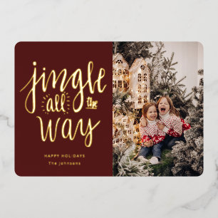 Carte De Vœux En Aluminium Jingle All Way Fun Holiday Card