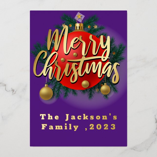 Carte De Vœux En Aluminium Jingle Bells Branche hivernale Flocon de neige Noë (Recto)