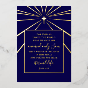 Carte De Vœux En Aluminium John 3:16 Texte Personnalisé Christian Christmas G