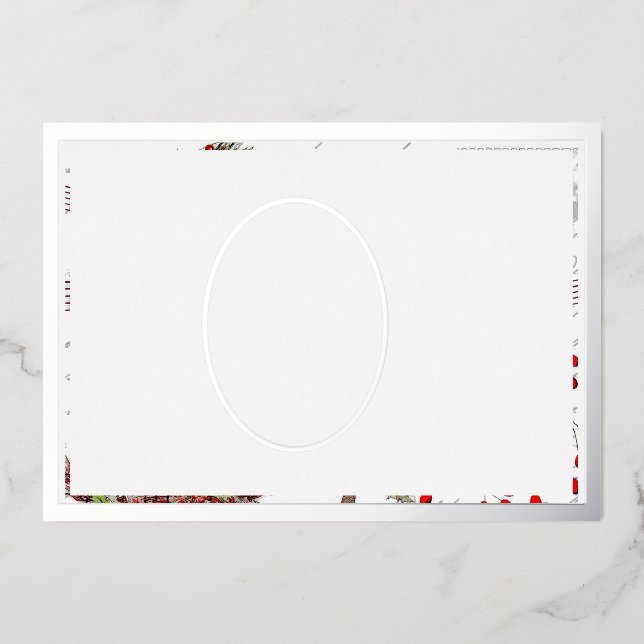 Carte De Vœux En Aluminium Joie au monde Noël (Recto)