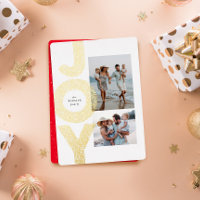 Joie deux photos tachetées or Noël moderne