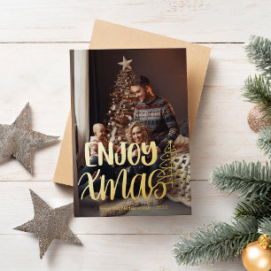 Carte De Vœux En Aluminium Jolie Carte de Noël en Papier Aluminium pour les F