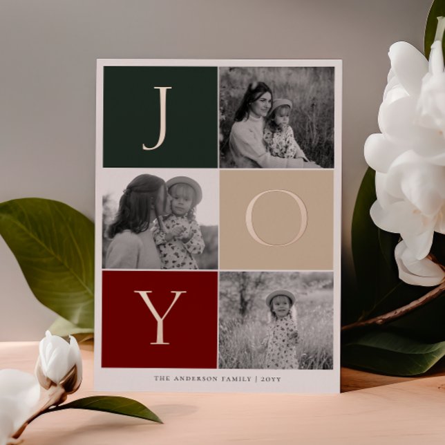 Carte De Vœux En Aluminium JOY Grid Photo (Créateur téléchargé)