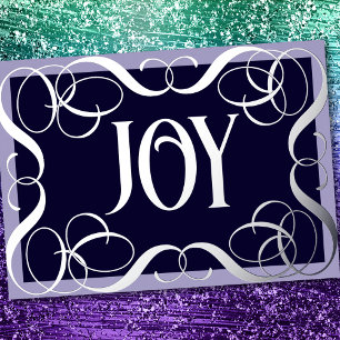 Carte De Vœux En Aluminium Joy Scrolly Frame