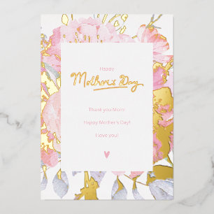 Carte De Vœux En Aluminium Joyeuse journée des mères - je t'aime maman
