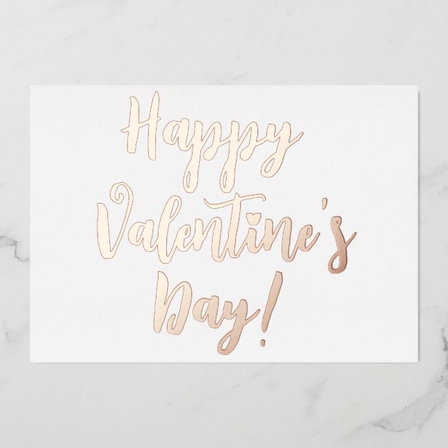 Carte De Vœux En Aluminium Joyeuse Saint-Valentin calligraphie moderne (Recto)