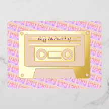 Joyeuse Saint-Valentin Cassette Rose Y2k 90s Or