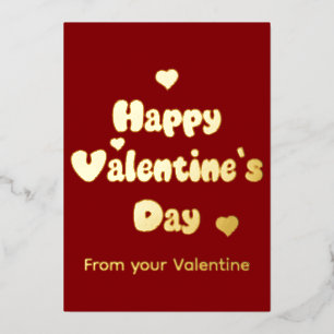 Carte De Vœux En Aluminium Joyeuse Saint-Valentin Paillettes