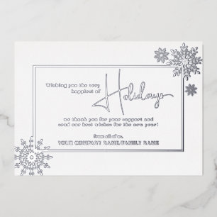 Carte De Vœux En Aluminium Joyeuses fêtes Nouvel An 1 Photo Entreprise