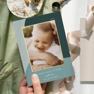 Carte De Vœux En Aluminium Joyeuses nuances Photo verticale