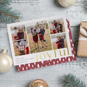 Carte De Vœux En Aluminium Joyeux Cinq photos