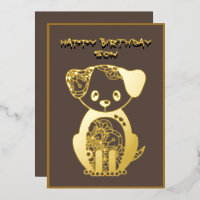 Joyeux Fils Anniversaire Gold Puppy Chien