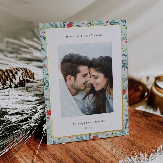 Carte De Vœux En Aluminium Joyeux Foliage | Photo de Noël (Créateur téléchargé)