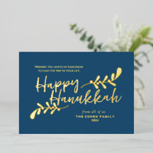 Joyeux Hanukkah 3 Photo Moderne Lettre Main