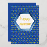 Carte De Vœux En Aluminium Joyeux Hanukkah Aquarelle Étoiles de David<br><div class="desc">Carte de Hanukkah aquarelle peinte à la main par Kredas.
Carte de vœux de haute qualité pour Hanukkah pour que vous la personnalisiez avec votre message de vacances spécial.</div>