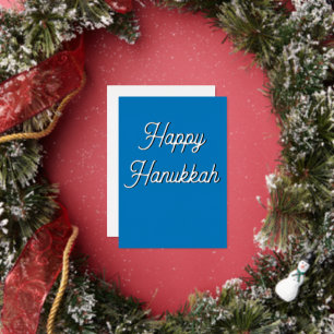 Carte De Vœux En Aluminium Joyeux Hanukkah en élégant feuillet d'argent