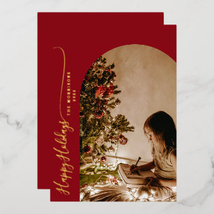 Carte De Vœux En Aluminium Joyeux Joyeux Jours 2-Photo Noël