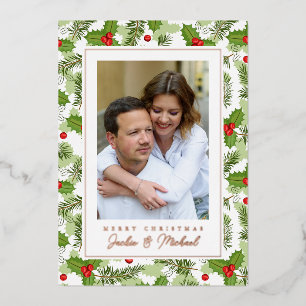Carte De Vœux En Aluminium JOYEUX NOËL   Ajoutez votre photo