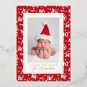 Carte De Vœux En Aluminium JOYEUX NOËL Ajoutez votre photo