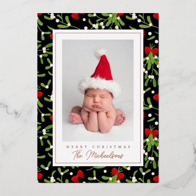 Carte De Vœux En Aluminium JOYEUX NOËL | Ajoutez votre photo (Recto)