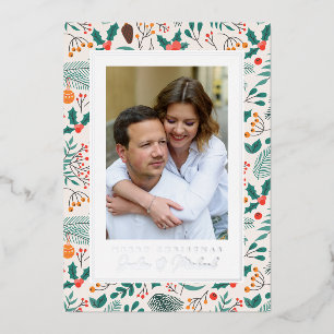 Carte De Vœux En Aluminium JOYEUX NOËL Ajoutez votre photo