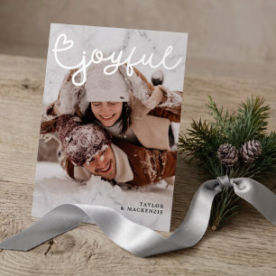 Carte De Vœux En Aluminium Joyeux Noël Ajoutez votre propre photo et texte