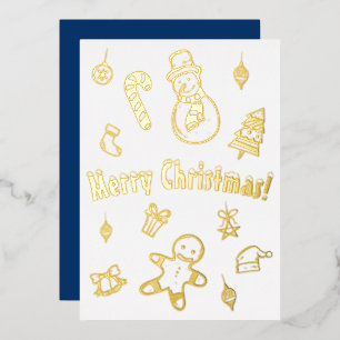Carte De Vœux En Aluminium Joyeux Noël Arbre Noël Noël Snowman Sucre de canne