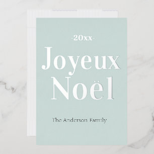 Carte De Vœux En Aluminium Joyeux Noel coloré Noël français