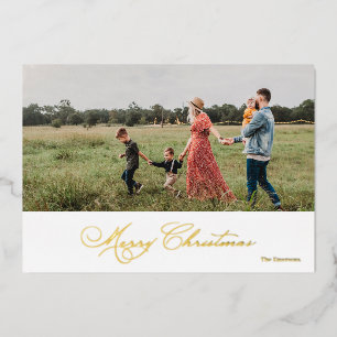 Carte De Vœux En Aluminium Joyeux Noël Élégance scénarisée