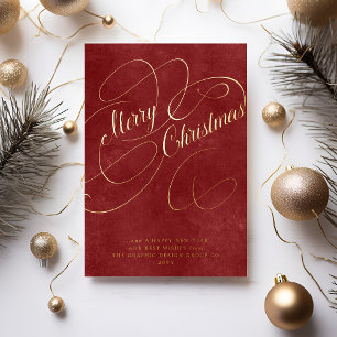 Carte De Vœux En Aluminium Joyeux Noël entreprise entreprise non photo