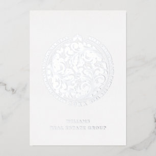 Carte De Vœux En Aluminium Joyeux Noël Entreprise Salutation Argent